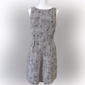David Meister Monochrome Patterned Dress